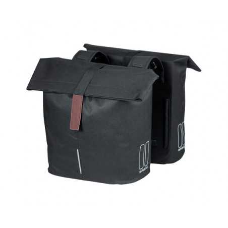 BASIL Alforjas traseras de poliéster para bici con reflectante y cierre velcro CITY 28-32 L 702693VAR