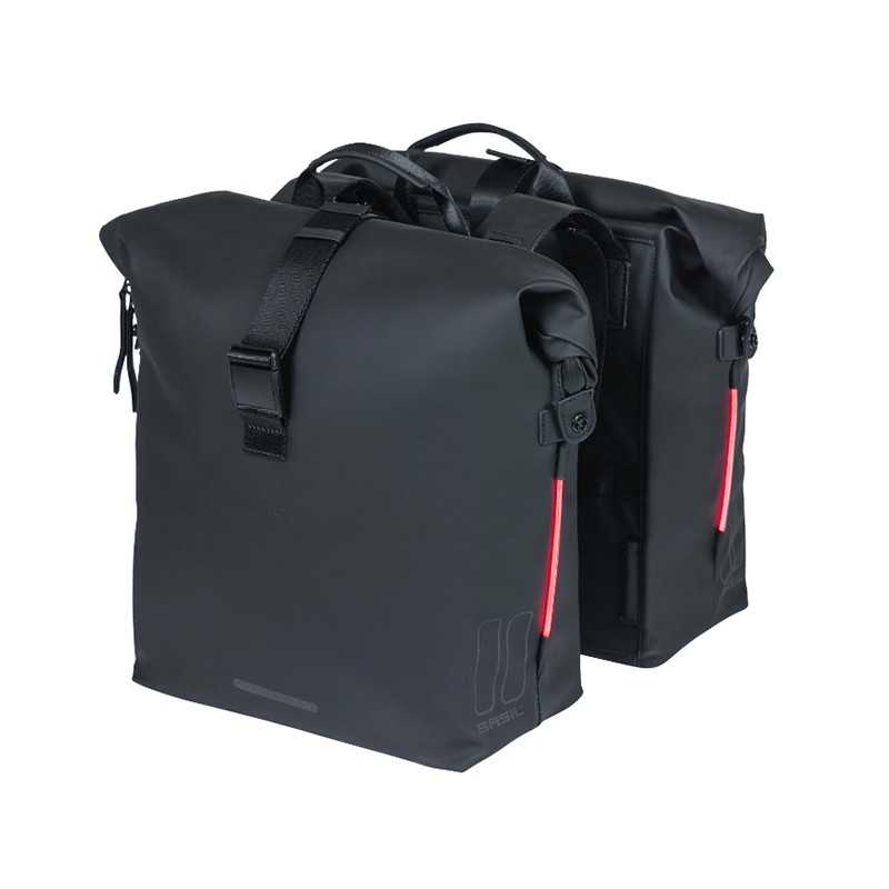 BASIL Alforjas traseras para bici reflectantes con luz SOHO 41 L LED NORDLICHT 702699VAR