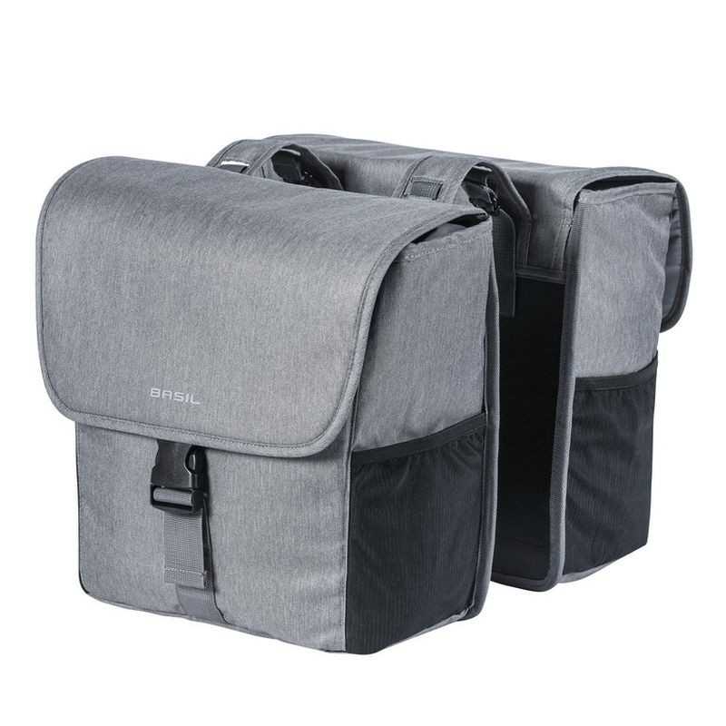 BASIL Alforja trasera para bici con líneas reflectantes GO DOUBLE MELEE 32 L 291209