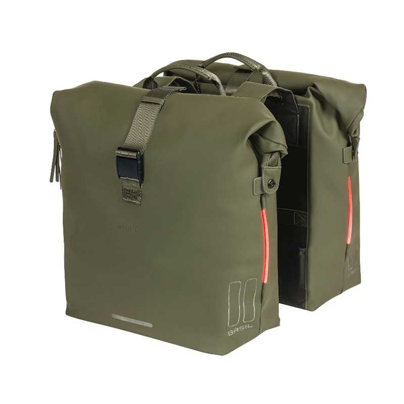 Reflective rear bike bags with light and strap closure  SOHO 41 L LED NORDLICHT