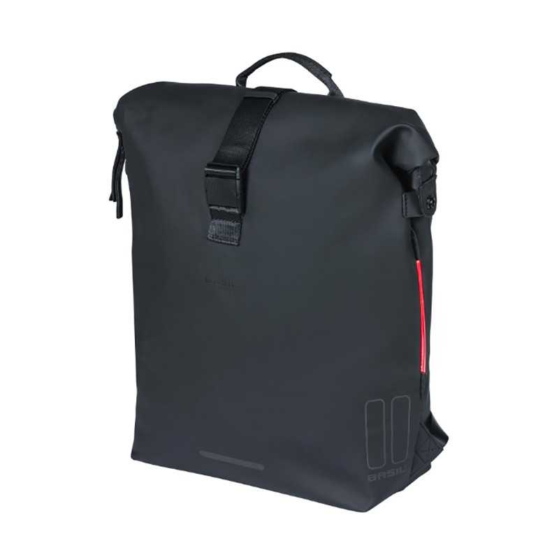 Reflective bike saddlebag with light and strap closure  SOHO 17 L LED NORDLICHT