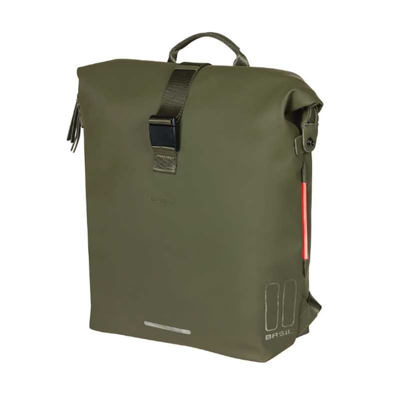 Reflective bike saddlebag with light and strap closure  SOHO 17 L LED NORDLICHT