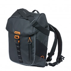 BASIL Alforja para bici con reflectante y cierre de click MILES TARPAULIN 17 L HOOK-ON 702708