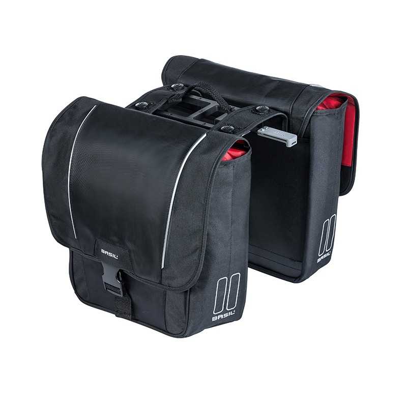 BASIL Alforjas traseras para bici impermeables y reflectantes + placa adaptadora SPORT DESIGN MIK 32 L 291240VAR