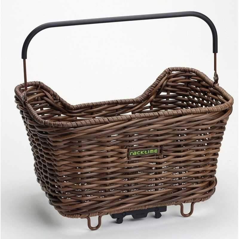 TUBUS Cesto de plástico imitación mimbre + adaptador RACKTIME BASKIT WILLOW SNAPIT 43x31x24 20 L 374831
