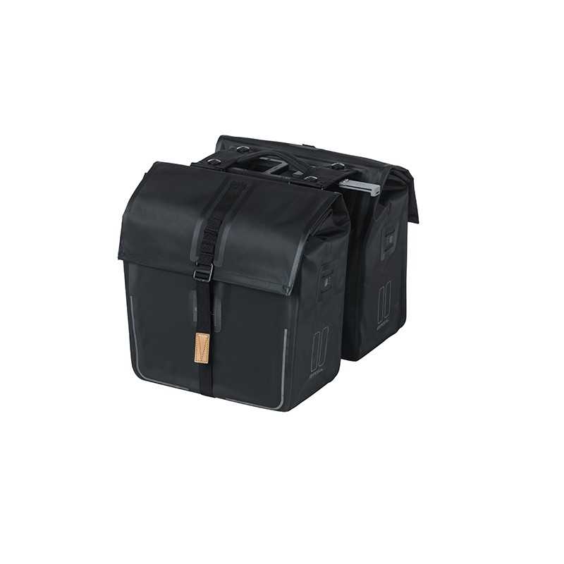 BASIL Alforjas traseras para bici impermeables y reflectantes + placa adaptadora URBAN DRY MIK 50 L 291244