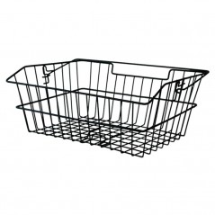 MIJNENPIEPER Cesta trasera para bici de malla estrecha + ganchos 39x30x17 CM PVC 701204VAR