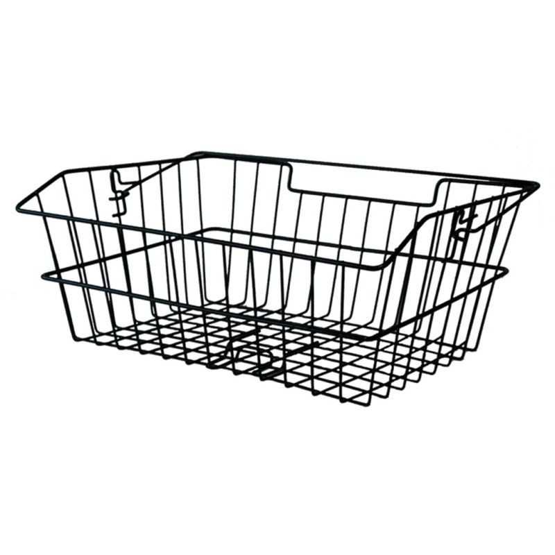 MIJNENPIEPER Cesta trasera para bici de malla estrecha + ganchos 39x30x17 CM PVC 701204VAR