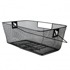 MIJNENPIEPER Cesta trasera para bici de malla estrecha + ganchos 46x27x18 CM PVC 701205