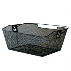 MIJNENPIEPER Cesta trasera para bici de malla apretada + ganchos 39x30x17 CM PVC 701206