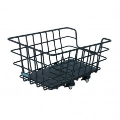 Wide mesh aluminum rear basket without handle, attachment without additional ada