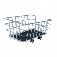 MIJNENPIEPER Cesta trasera de aluminio malla ancha sin asa, fijación adaptador adicional AROUND COLLEGE 46x34x22 CM 701226VAR