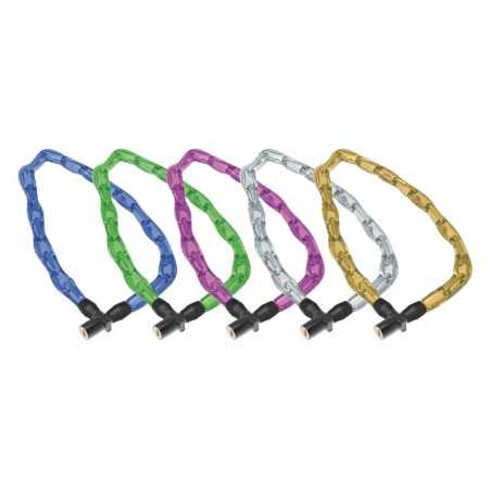 Color assorted anti-theft bicycle chain  LIGHTWEIGHT 8196 800xØ4 MM