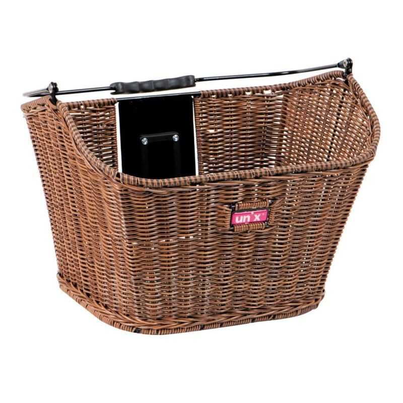 UNIX Cesta delantera para bici de malla trenzada MANOLO 40x30x18 CM 374585
