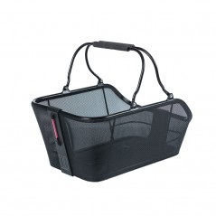 Aluminum rear bike basket with adapter plate + light  CENTO TECH FIBER 21L MIK L