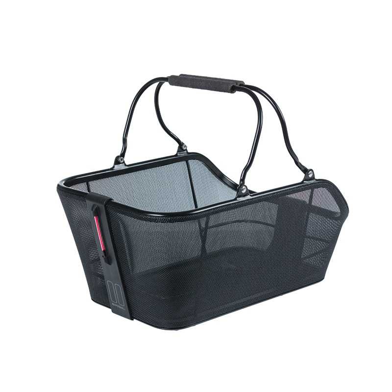 BASIL Cesta trasera para bici de aluminio con placa adaptadora + luz CENTO TECH FIBER 21L MIK LED NORDLICHT 702682VAR