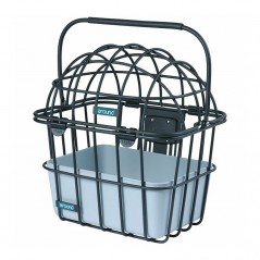 Aluminum animal front basket + handlebar mount  LUNA 30x38x43 CM