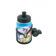 Bottle holder, plus bottle child handlebar attachment bicycle