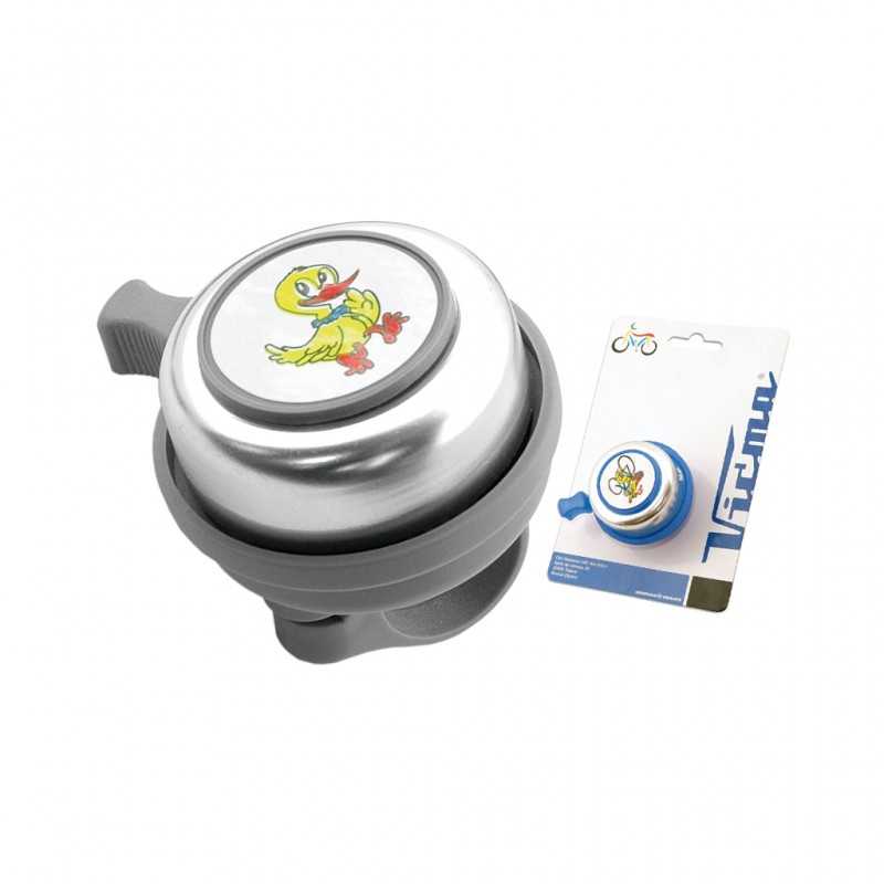 V BIKE Timbre pito claxon bici bicicleta rin-rin clásico de aluminio 45mm en color plata para niños y adultos - 117