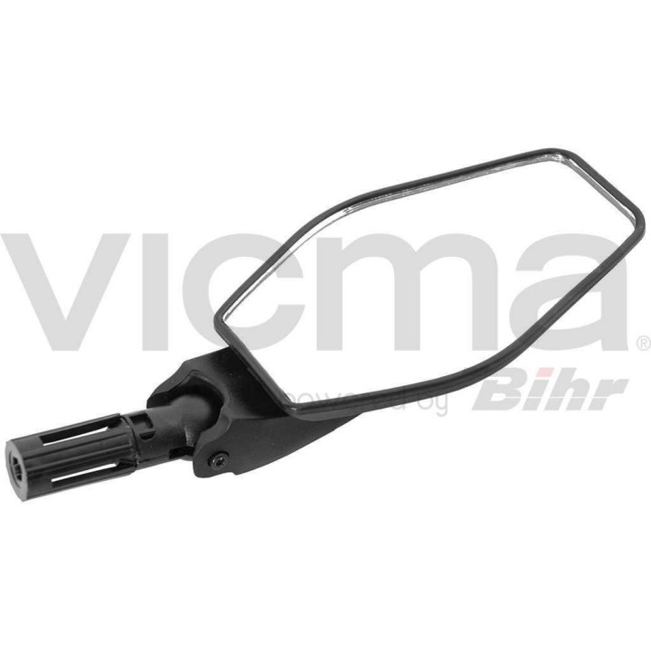 Folding rear view mirror for bicycles handlebar attachment