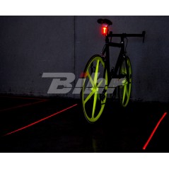 V BIKE Piloto luz trasero LED bicicleta + indicador carril LASER 32672