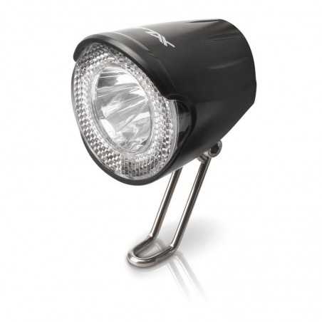 XLC Faro luz delanero bicicleta nirosta interruptor con soporte LED CL-D02 20LUX 2500220500