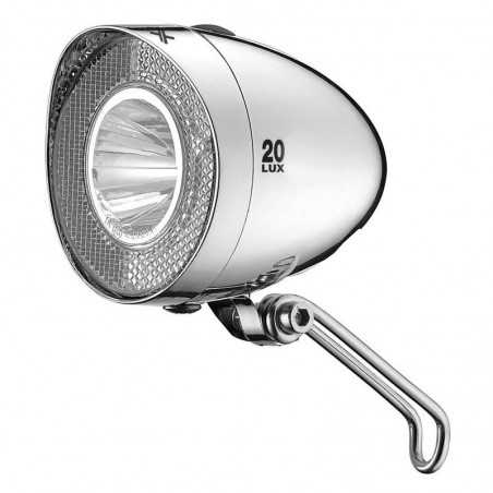 XLC Faro luz delanero bicicleta nirosta interruptor con soporte 4 pila LED CL-F20 20LUX 25002210VAR