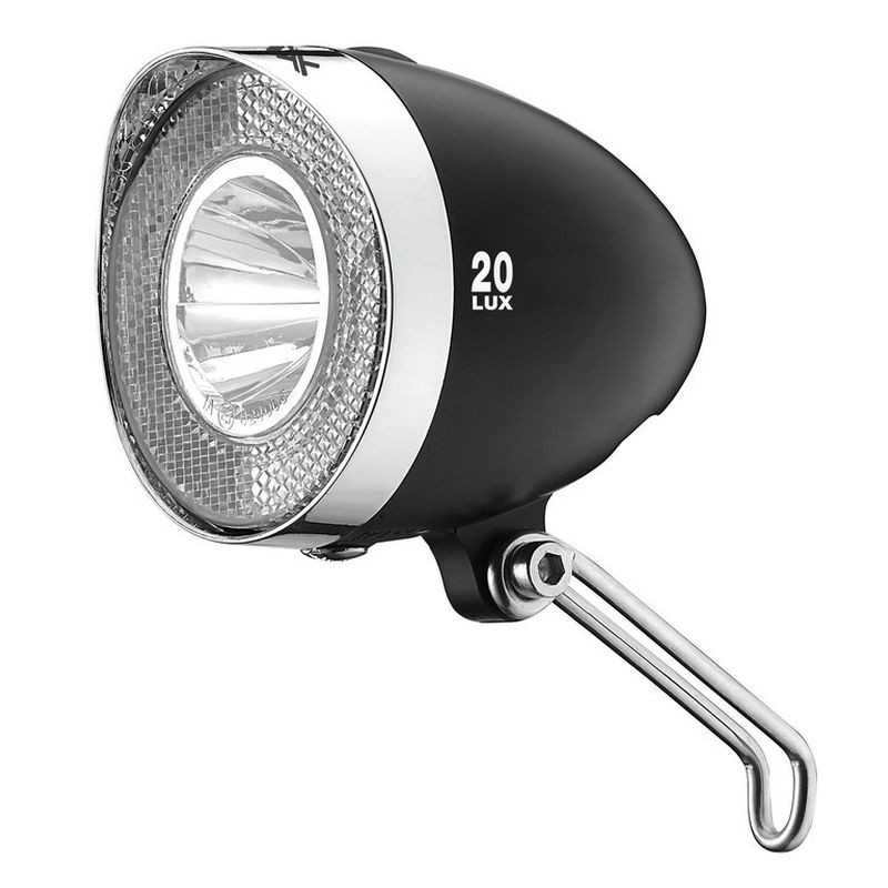 XLC Faro luz delanero bicicleta nirosta interruptor con soporte 4 pila LED CL-F20 20LUX 25002210VAR