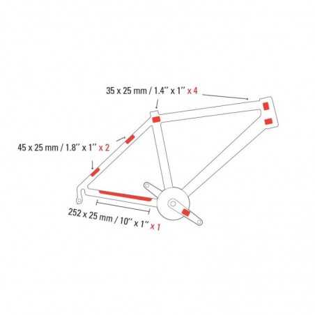 ZEFAL Protector de cuadro SKIN ARMOR S - Protección resistente y duradera para tu bicicleta 263011