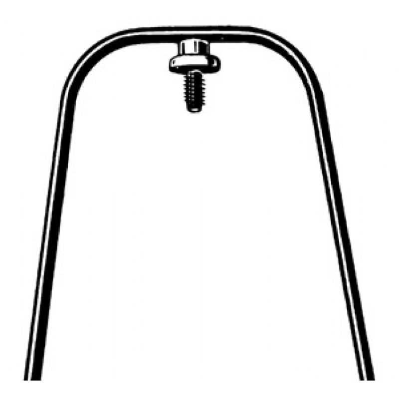 Rod for attachment to small eyelet frame  26 20 ZINC 55 MM 343 MM