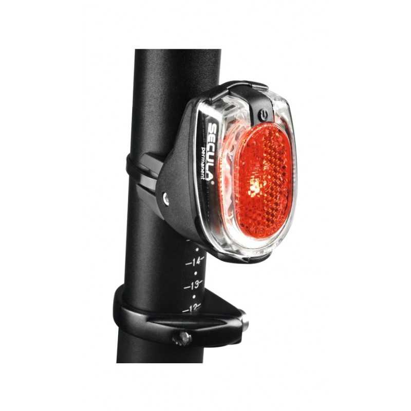 Battery-powered diode rear light permanent light for saddle or side pod (include