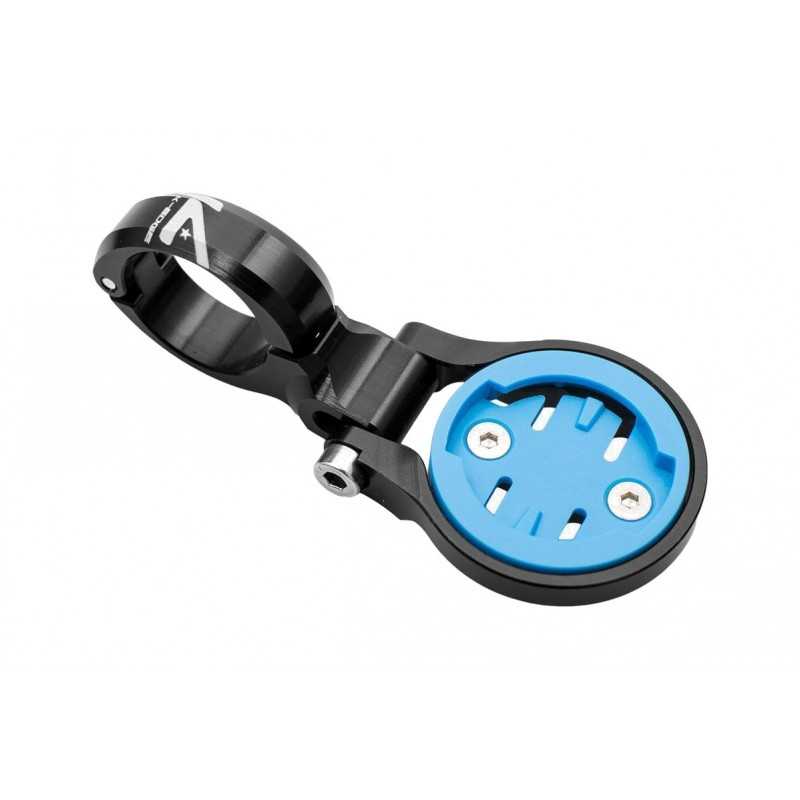 Device mount to handlebar with single bolt clamp and compatible pivot mount desi