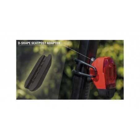 LED light adapter for D-shaped or flat seatposts