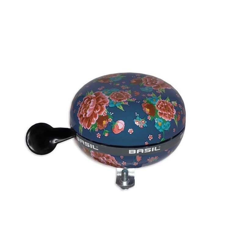 BASIL Timbre metálico para bicicleta estampado flores DING-DONG 80 MM 291169