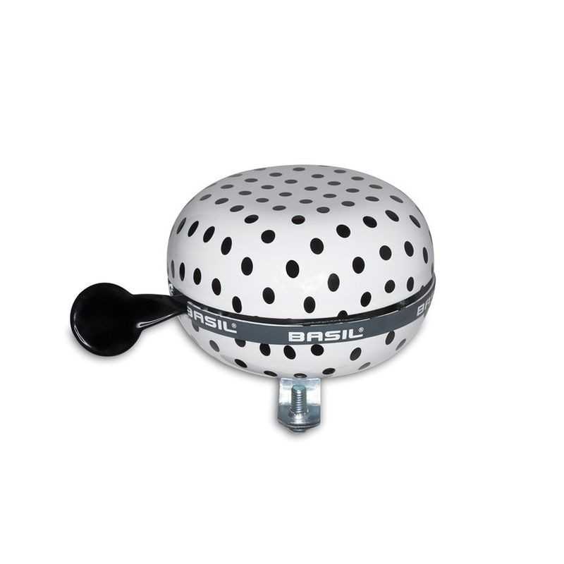 BASIL Timbre metálico para bicicleta estampado puntitos DING-DONG 80 MM 291173