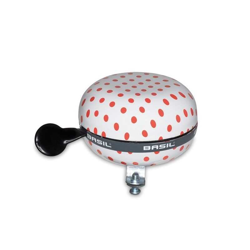 BASIL Timbre metálico para bicicleta estampado puntitos DING-DONG 80 MM 291174