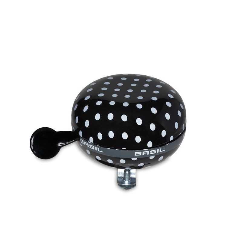 BASIL Timbre metálico para bicicleta estampado puntitos DING-DONG 80 MM 291175