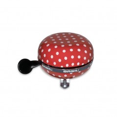 BASIL Timbre metálico para bicicleta estampado puntitos DING-DONG 80 MM 291176