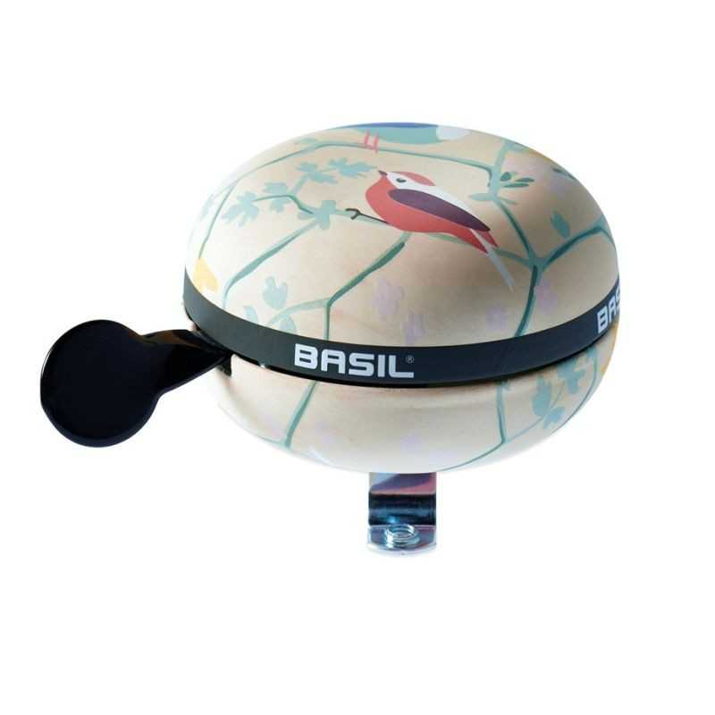 BASIL Timbre para bici con estampado de pájaro DING-DONG WANDERLUST 80 MM 291191VAR