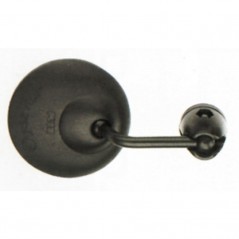Short curved and foldable round rear view mirror universal fixation for bicycle 