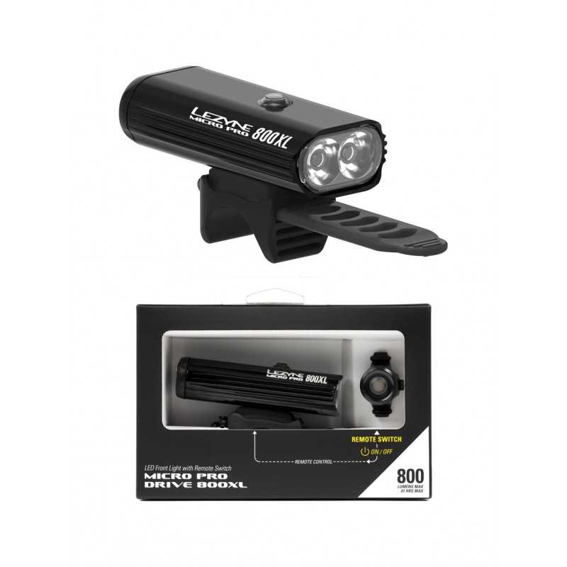 LEZYNE Luz trasera a la tija del sillín con interruptor remoto y abrazadera flexible MICRO DRIVE PRO LED XL 800 LUMENS 471280600