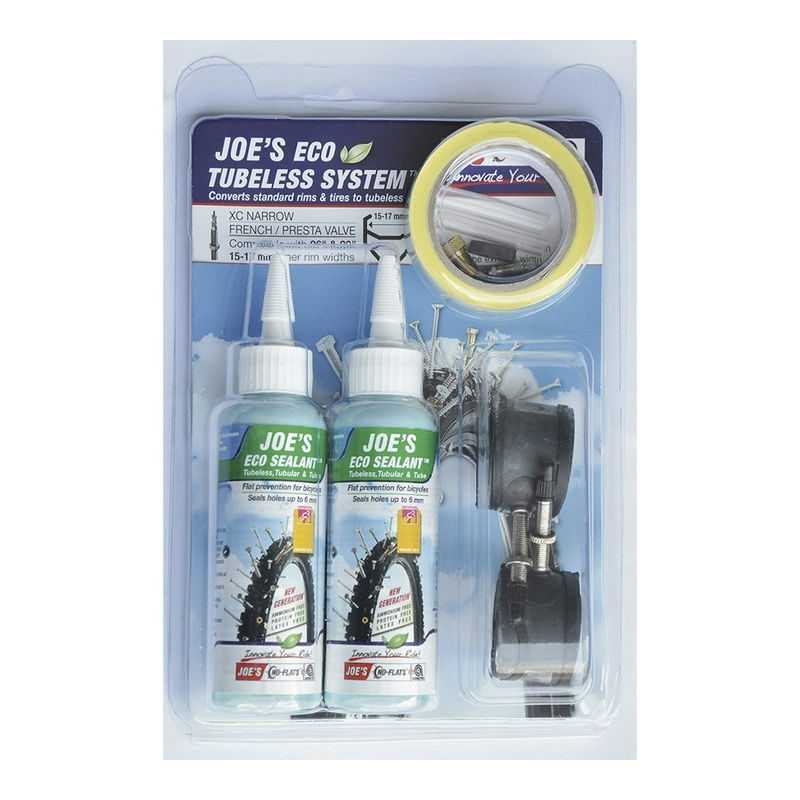 JOES Kit para tubeless tubelizar valvula fina presta 15-17 mm 33286