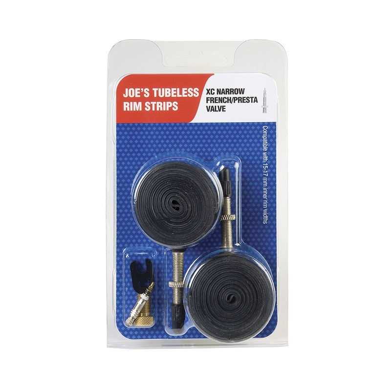 JOES Juego de 2 cintas tubeless valvula fina 15-17 mm 33292