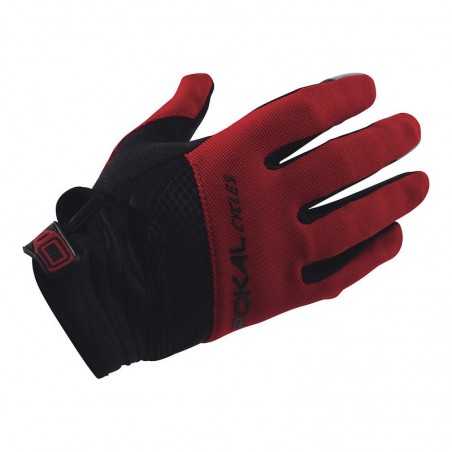 POKAL Par de Guantes Largos para MTB Cycles Negro y Rojo Talla S 44882VAR
