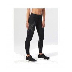 Long women''s compression tights with reflective dots