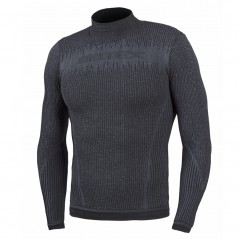 3D round neck long-sleeved thermal undershirt