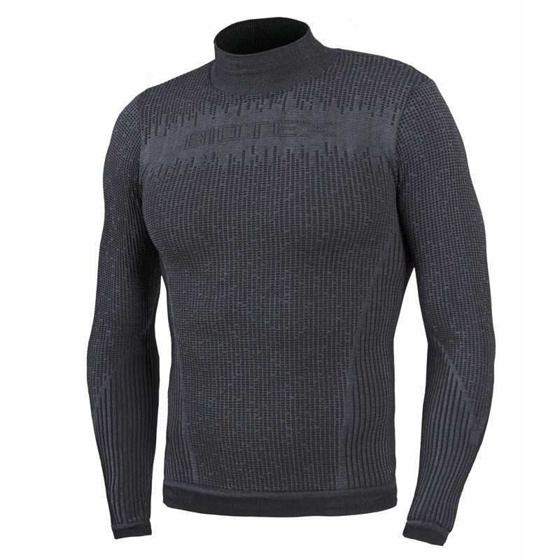 3D round neck long-sleeved thermal undershirt
