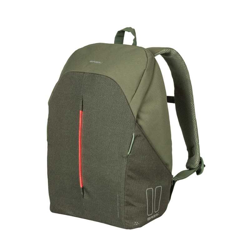 BASIL Bolsa mochila antirrobo + puerto de carga luz B-SAFE COMMUTER USB HOOK-ON LED NORDLICHT 18 L 702713