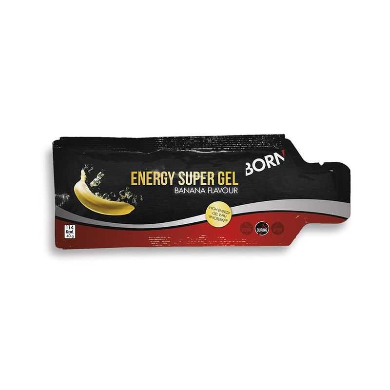 BORN ENERGY SUPER GEL - energético instantáneo de glucosa con extracto semilla uva y sabor a plátano 32821