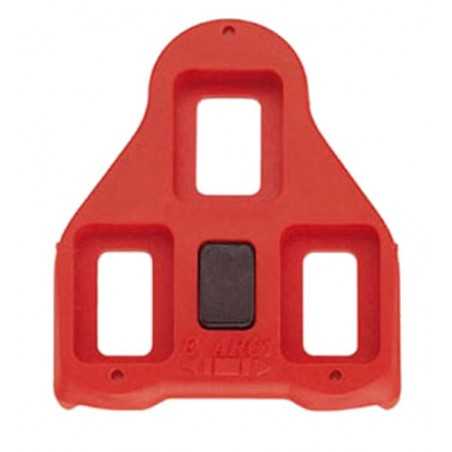 Set of red road cleats compatible with LOOK 9º pedals